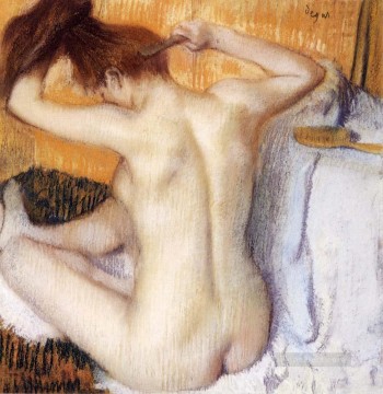 髪をとかす女性 印象派バレエダンサー エドガー・ドガ Oil Paintings